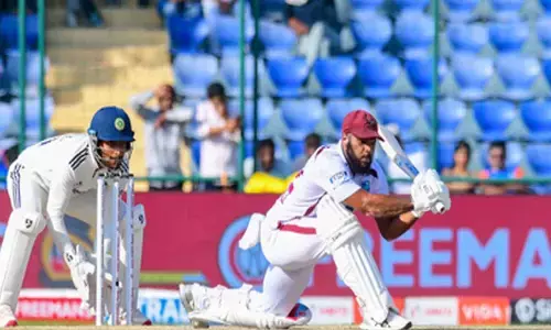 2nd Test: Campbell, Hope smash unbeaten fifties as Windies fight back, trail India by 97 runs