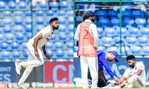 2nd Test: Siraj gets foot message in dugout after punishing spell in Delhi heat
