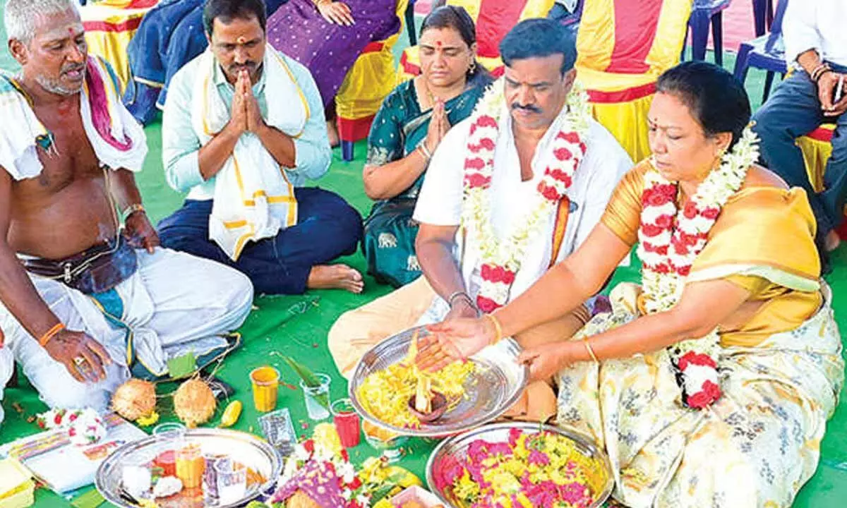 Bhumi pooja for ayurvedic hospital held in Sri City