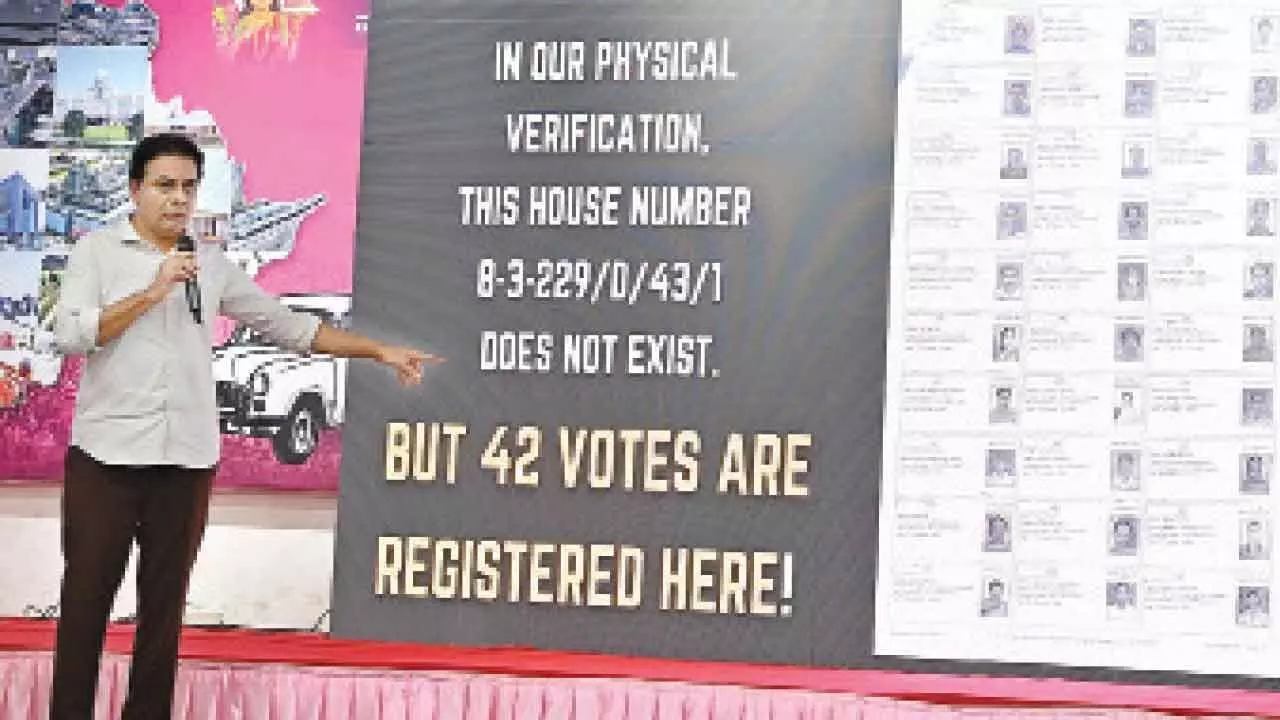 Vote theft: KTR skewers Cong for deploying dubious methods Vote theft: KTR skewers Cong for deploying dubious methods