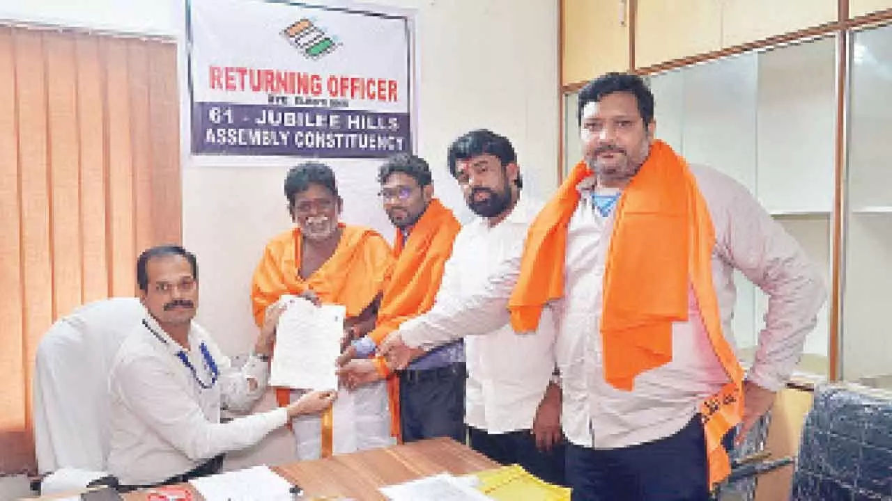 Nomination rush in Jubilee Hills: 20 contestants file papers Nomination rush in Jubilee Hills: 20 contestants file papers