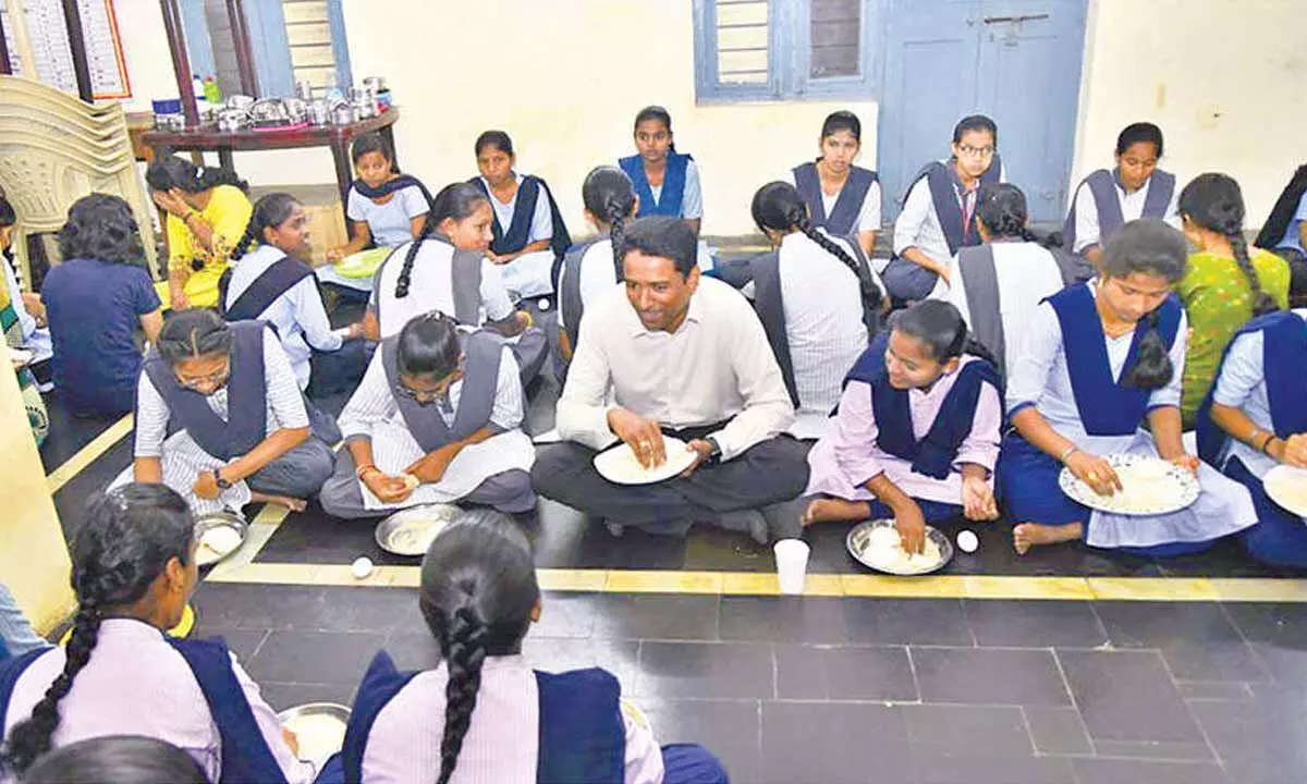 NTR collector inspects girls hostel NTR collector inspects girls hostel