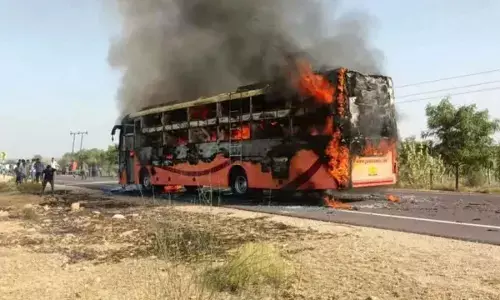 20 killed as moving bus catches fire in Jaisalmer