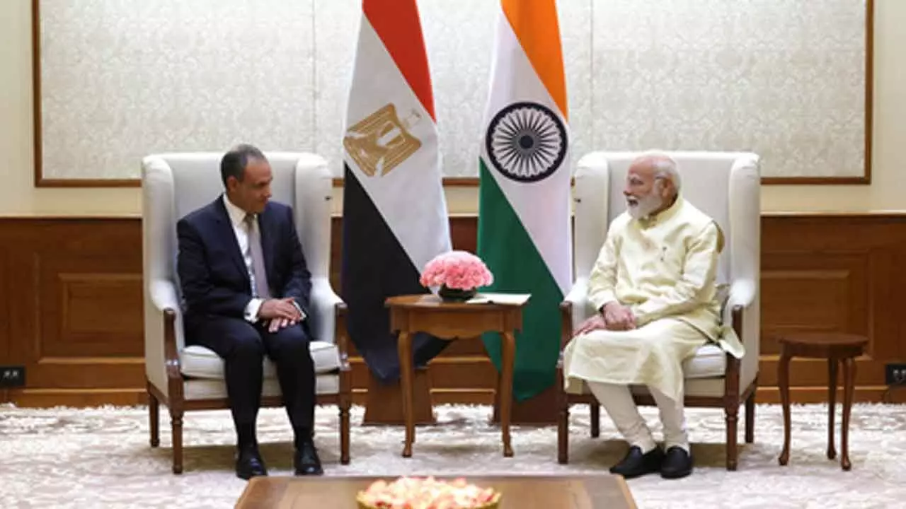 PM Modi meets Egyptian FM, hails President Sisis crucial role in Gaza Peace agreement PM Modi meets Egyptian FM, hails President Sisis crucial role in Gaza Peace agreement