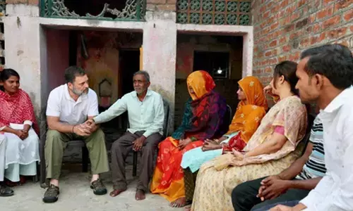 Rahul Gandhi meets family of lynched Dalit Hariom Valmiki amid high drama in Fatehpur