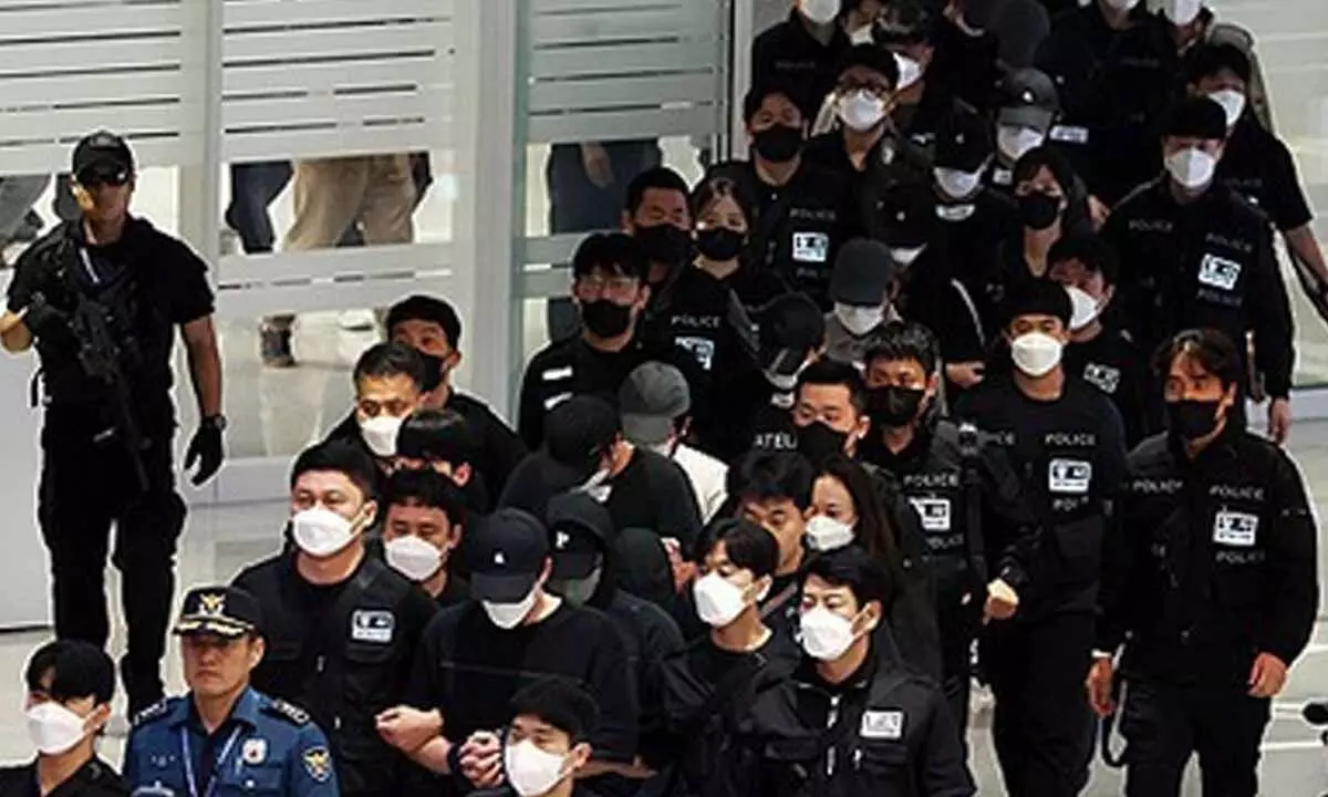 Cambodia deports 64 South Korean online scam suspects Cambodia deports 64 South Korean online scam suspects