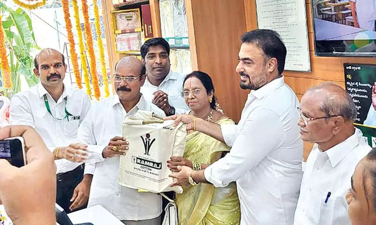 Ramraj opens new showroom in Gudivada Ramraj opens new showroom in Gudivada