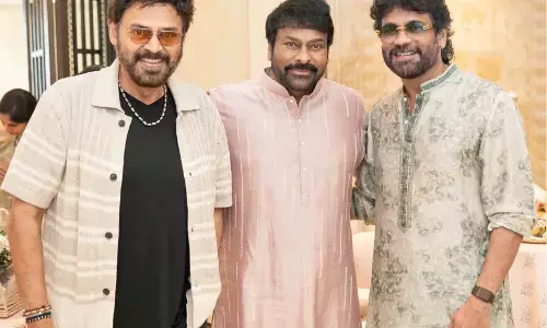 Chiranjeevi Celebrates Diwali with Nagarjuna, Venkatesh & Nayanthara