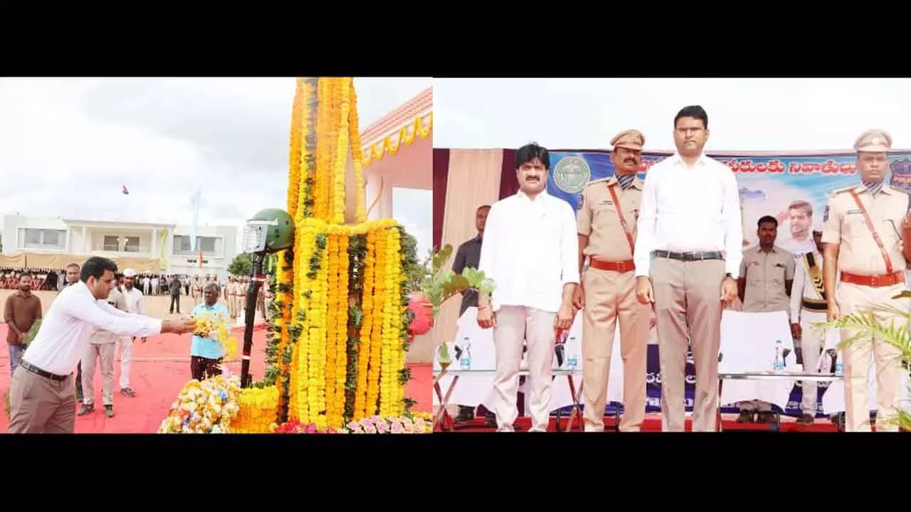 Tributes Paid to Brave Police Martyrs: Collector B.M. Santosh Hails Unforgettable Services of Police.