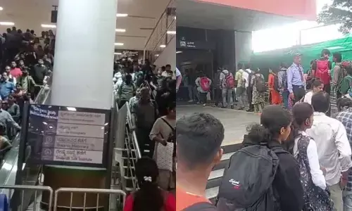 Post-Diwali rush clogs Majestic metro station as Bengaluru crowd returns from hometowns