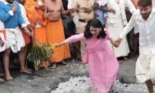Karnataka: Deputy Commissioner takes part in fire-walking ritual at Hasanamba temple; wins hearts