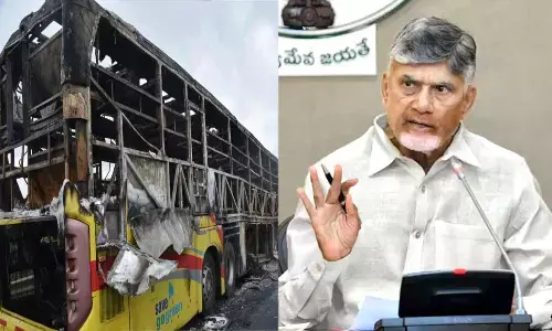 CM Chandrababu orders comprehensive probe into Kurnool bus tragedy