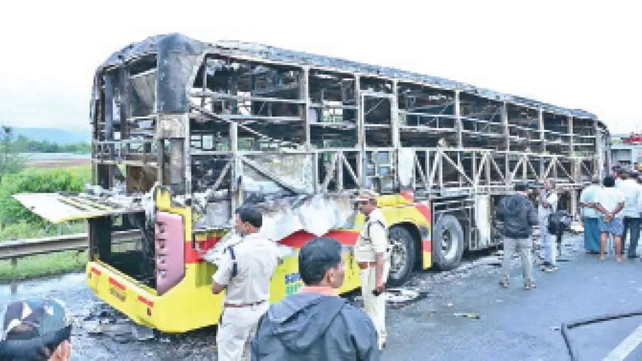 Telangana BJP expresses grief, calls for stricter bus safety norms Telangana BJP expresses grief, calls for stricter bus safety norms