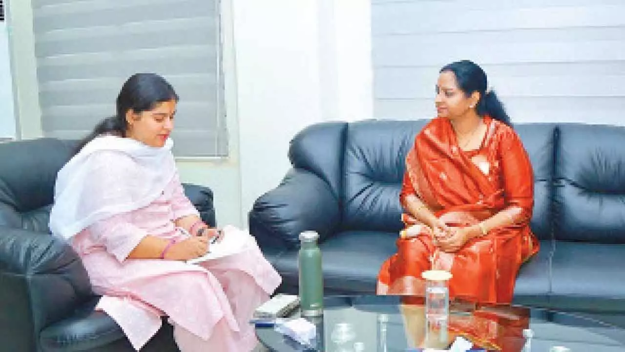 Will raise voice for progress of Warangal in Parliament: Kavya