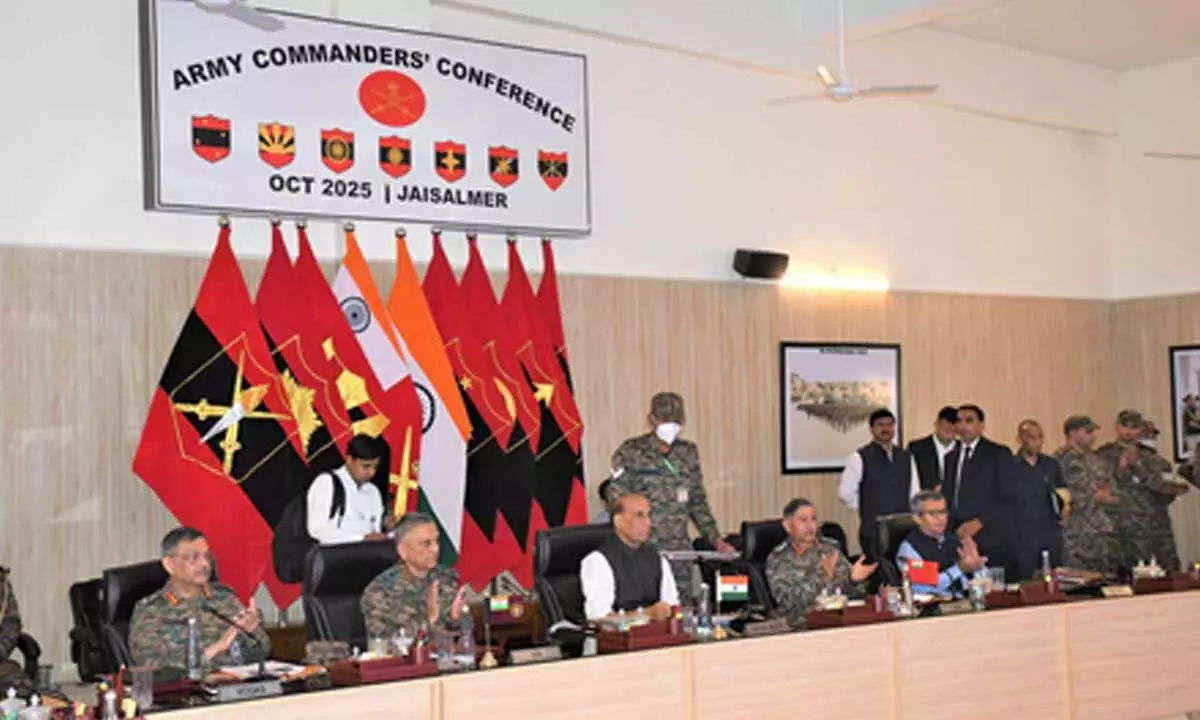 Defence Minister, CDS review security preparedness with Army leadership at Commanders’ Conference Defence Minister, CDS review security preparedness with Army leadership at Commanders’ Conference