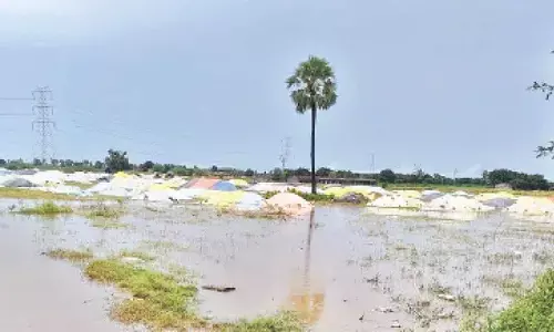 Paddy centres turn into lakes after unseasonal rains pound Nalgonda