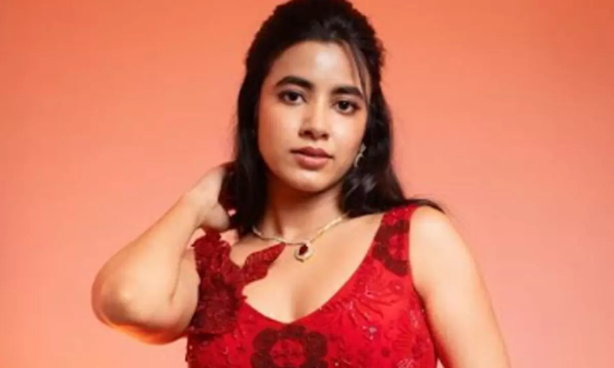 Shivani Nagaram steals hearts in a stunning red gown Shivani Nagaram steals hearts in a stunning red gown