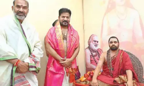 CM Revanth Reddy meets Sringeri Jagadguru