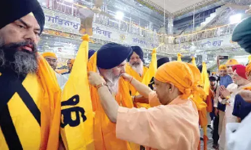 UP CM Yogi welcomes Guru Charan Yatra UP CM Yogi welcomes Guru Charan Yatra