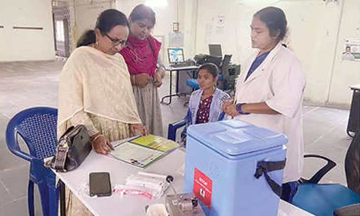 Immunisation drive held at the 56th secretariat Immunisation drive held at the 56th secretariat