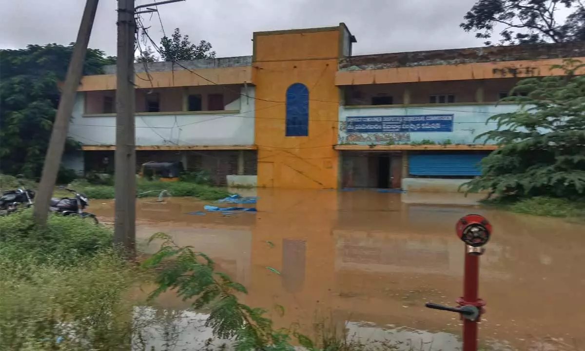 Rainwater Floods Mahabubnagar Consumer Court; Staff, Lawyers Demand New Building