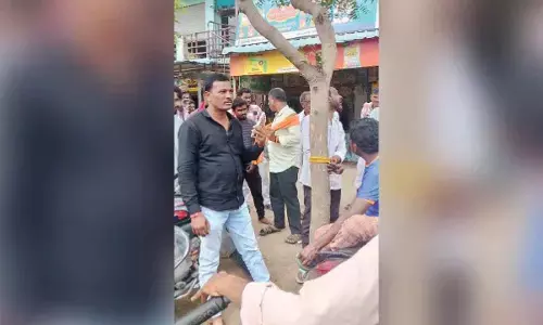 Contractor ties beneficiary’s husband to tree to get amount