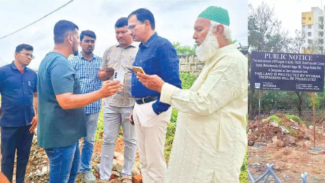 Shastripuram residents irked over second bid to encroach park Shastripuram residents irked over second bid to encroach park