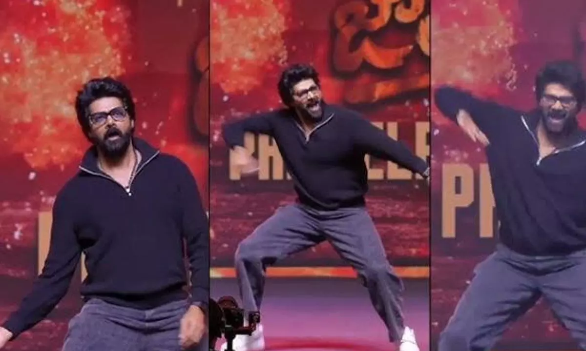 Naveen Chandra wins hearts with his energy at ‘Mass Jathara’ event