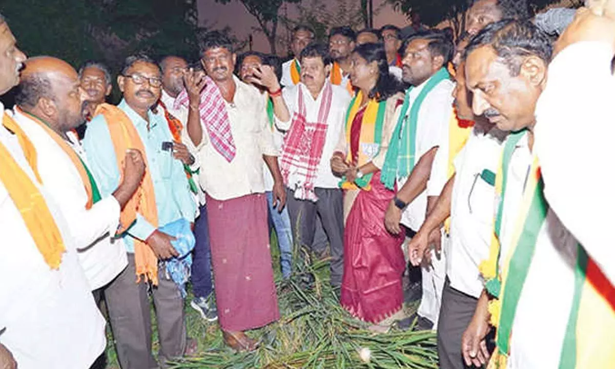 BJP demands Congress govt purchase sprouted paddy from farmers