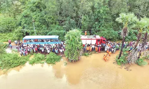 SDRF, fire teams rescue three persons in Rambilli mandal