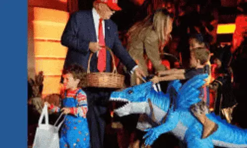 Donald and Melania Trump Host Halloween Celebration at the White House with Superhero Guests