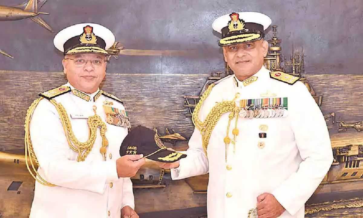 Sanjay Bhalla assumes charge as flag officer Commanding-in-Chief, ENC Sanjay Bhalla assumes charge as flag officer Commanding-in-Chief, ENC