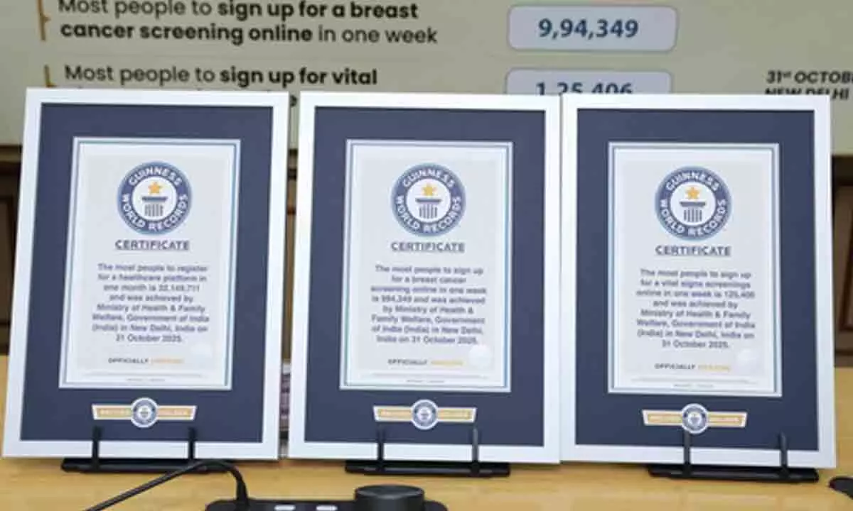 India achieves three Guinness World Records titles under nationwide Swasth Nari Sashakt Parivar Abhiyaan: J. P. Nadda India achieves three Guinness World Records titles under nationwide Swasth Nari Sashakt Parivar Abhiyaan: J. P. Nadda