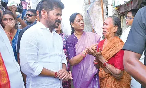 CM interacts with rain-hit people in Warangal, Hanumakonda