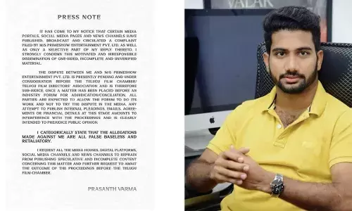 Prasanth Varma breaks silence on controversy with PrimeShow Entertainment