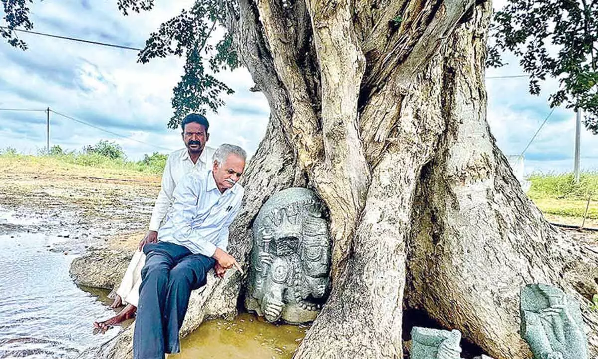 12th century Ganesha idol under threat at Lingala 12th century Ganesha idol under threat at Lingala