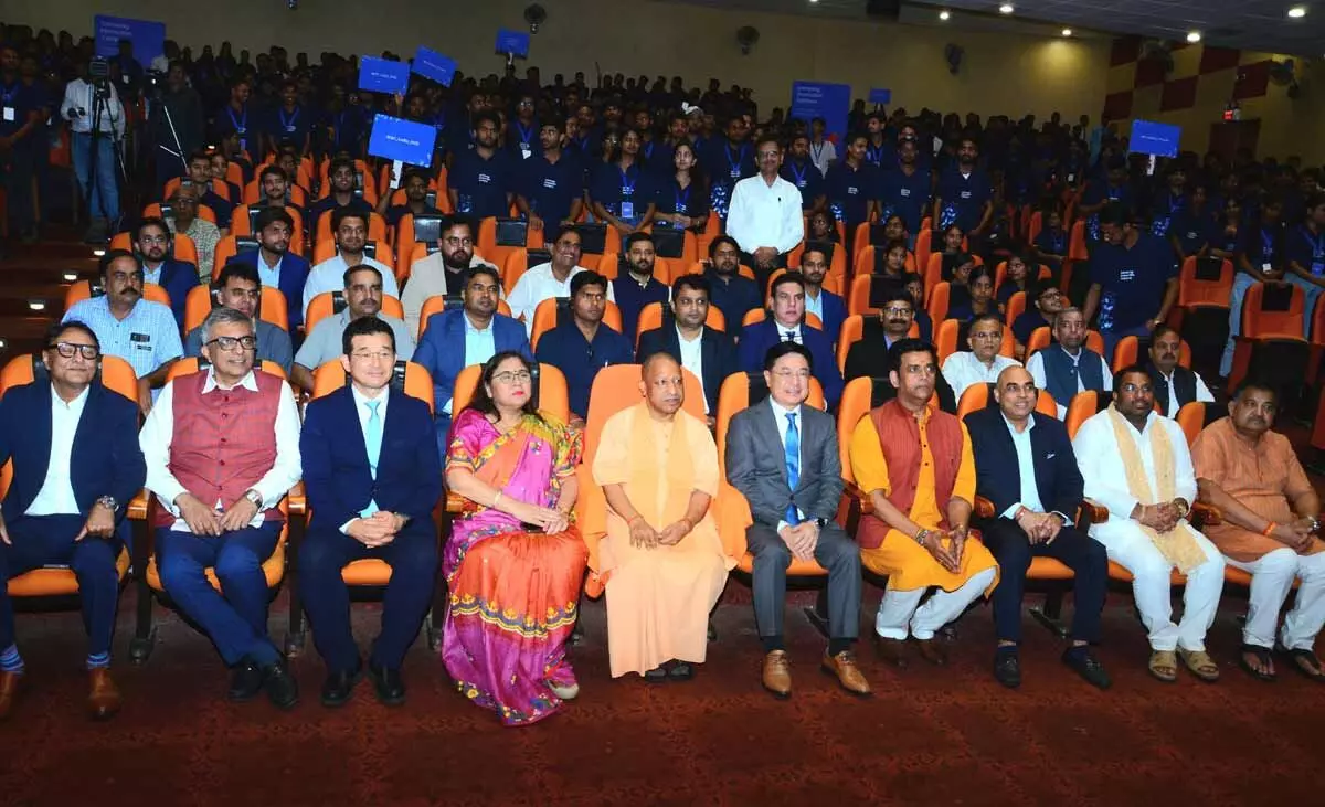 Uttar Pradesh CM Yogi Adityanath Felicitates Youth Learning Future-tech Skills at Samsung Innovation Campus in Gorakhpur Uttar Pradesh CM Yogi Adityanath Felicitates Youth Learning Future-tech Skills at Samsung Innovation Campus in Gorakhpur