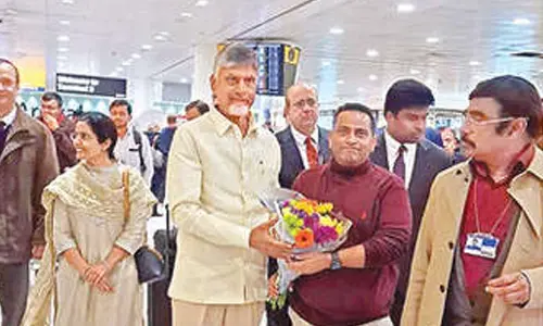 Naidu, his wife arrive in London