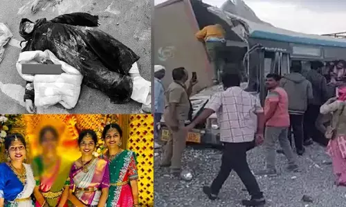 10-month-old girl child & mother, sister trio among Telangana road accident victims