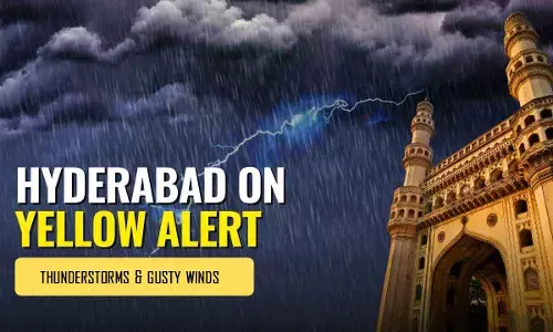 Yellow alert issued: Thunderstorms and gusty winds forecast for Telangana