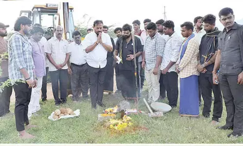 Jungle clearance and boundary works begin at Settipalli lands