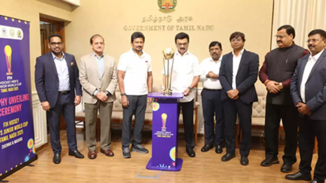 Tamil Nadu CM Stalin unveils FIH Hockey Men’s Junior World Cup 2025 trophy in Chennai