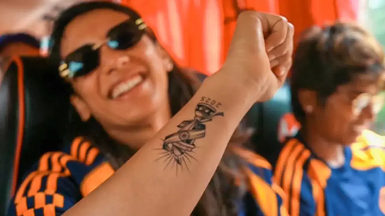 Mandhana joins Kaur, gets World Cup trophy inked on forearm