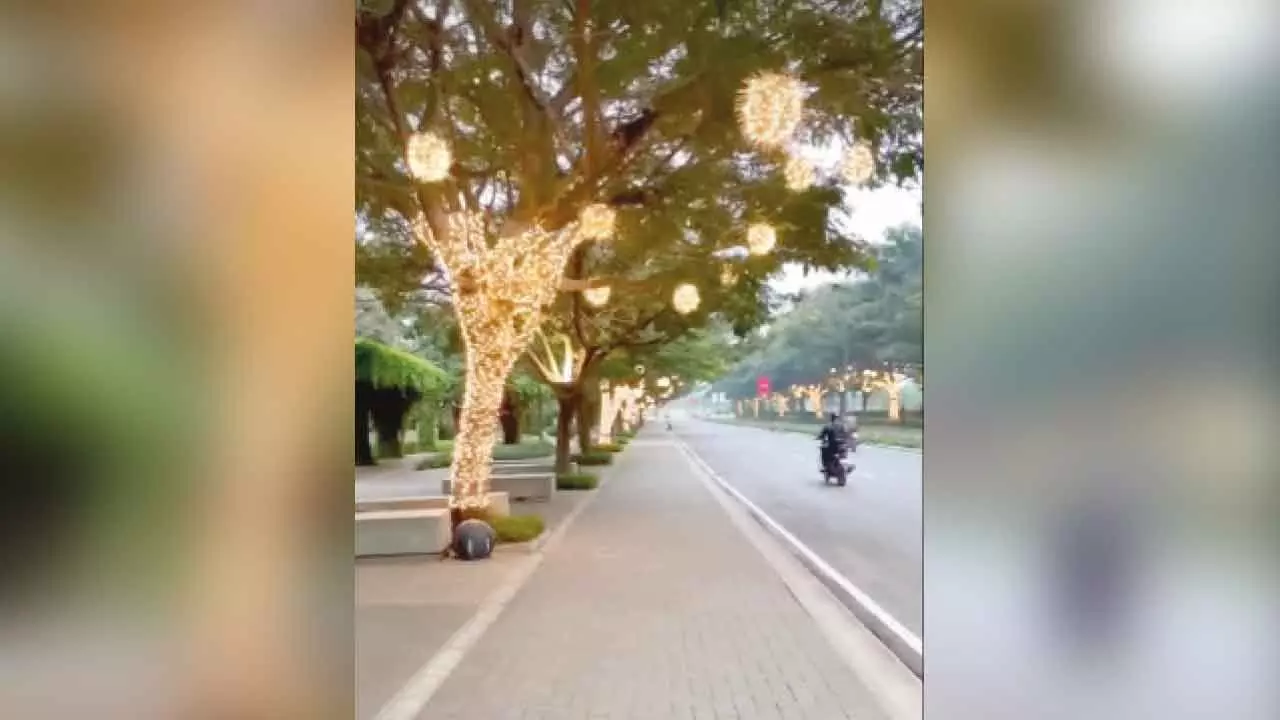 Bharatiya City wows visitors with clean streets and green spaces Bharatiya City wows visitors with clean streets and green spaces