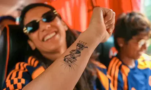 Mandhana joins Kaur, gets World Cup trophy inked on forearm