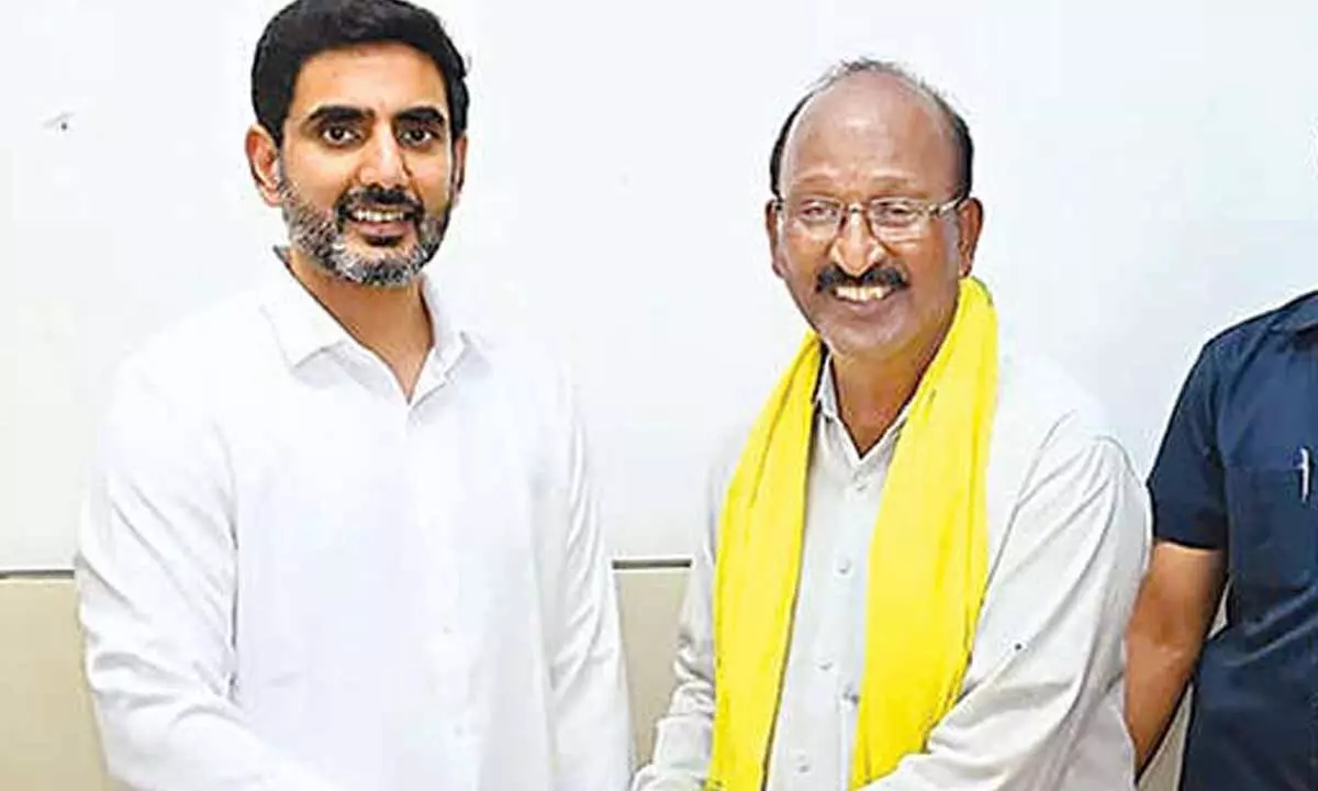 TDP observer meets Minister Lokesh TDP observer meets Minister Lokesh