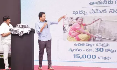 KTR dares Congress for public debate on devpt of Hyderabad