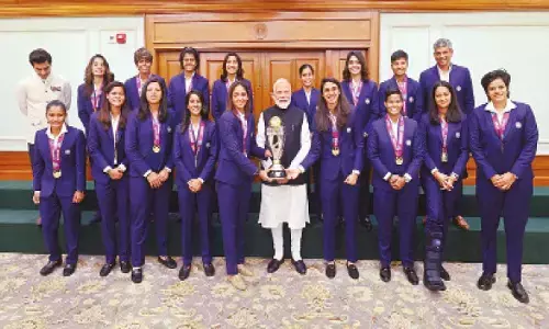 PM Modi felicitates champions INDIA
