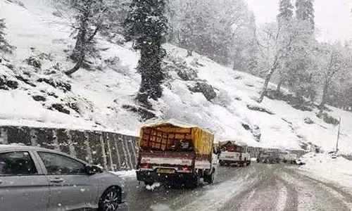 Fresh snowfall in high altitude areas of Himachal