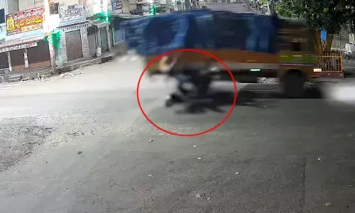 Two young men killed in lorry and bike collision in Bapatla Two young men killed in lorry and bike collision in Bapatla